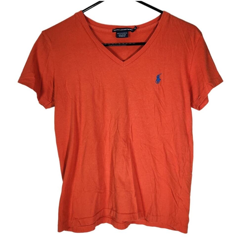 Ralph Lauren Sport Womens V-Neck T-Shirt Red Size M